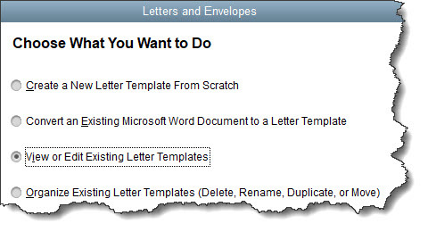 Customize letter templates