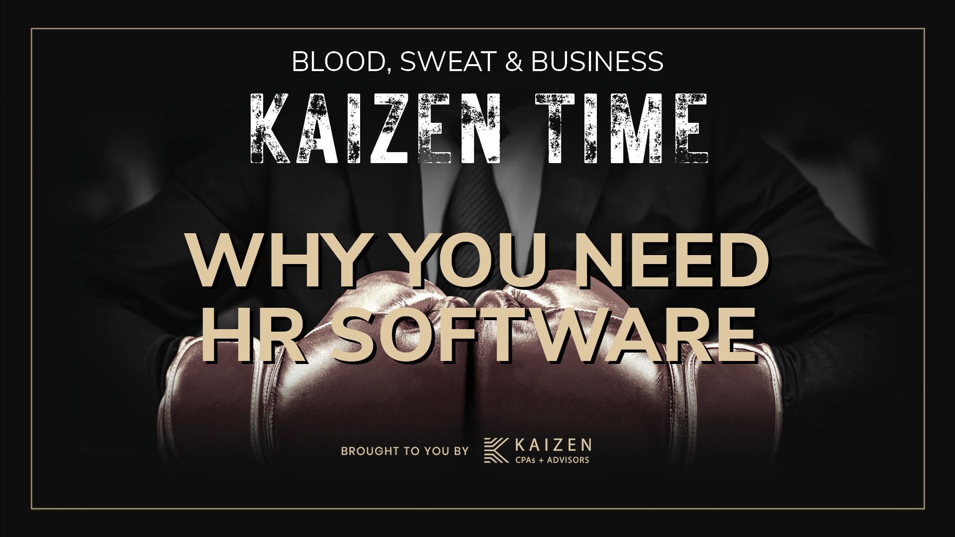 A bold promotional graphic for the Kaizen Time podcast episode titled 