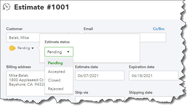 How to Create Estimates in QuickBooks Online