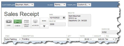 Sales Receipts, Invoices, and Statements in QuickBooks