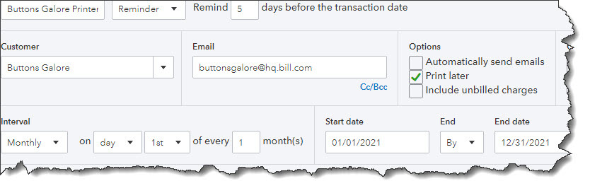 How to Create Recurring Transactions in QuickBooks Online