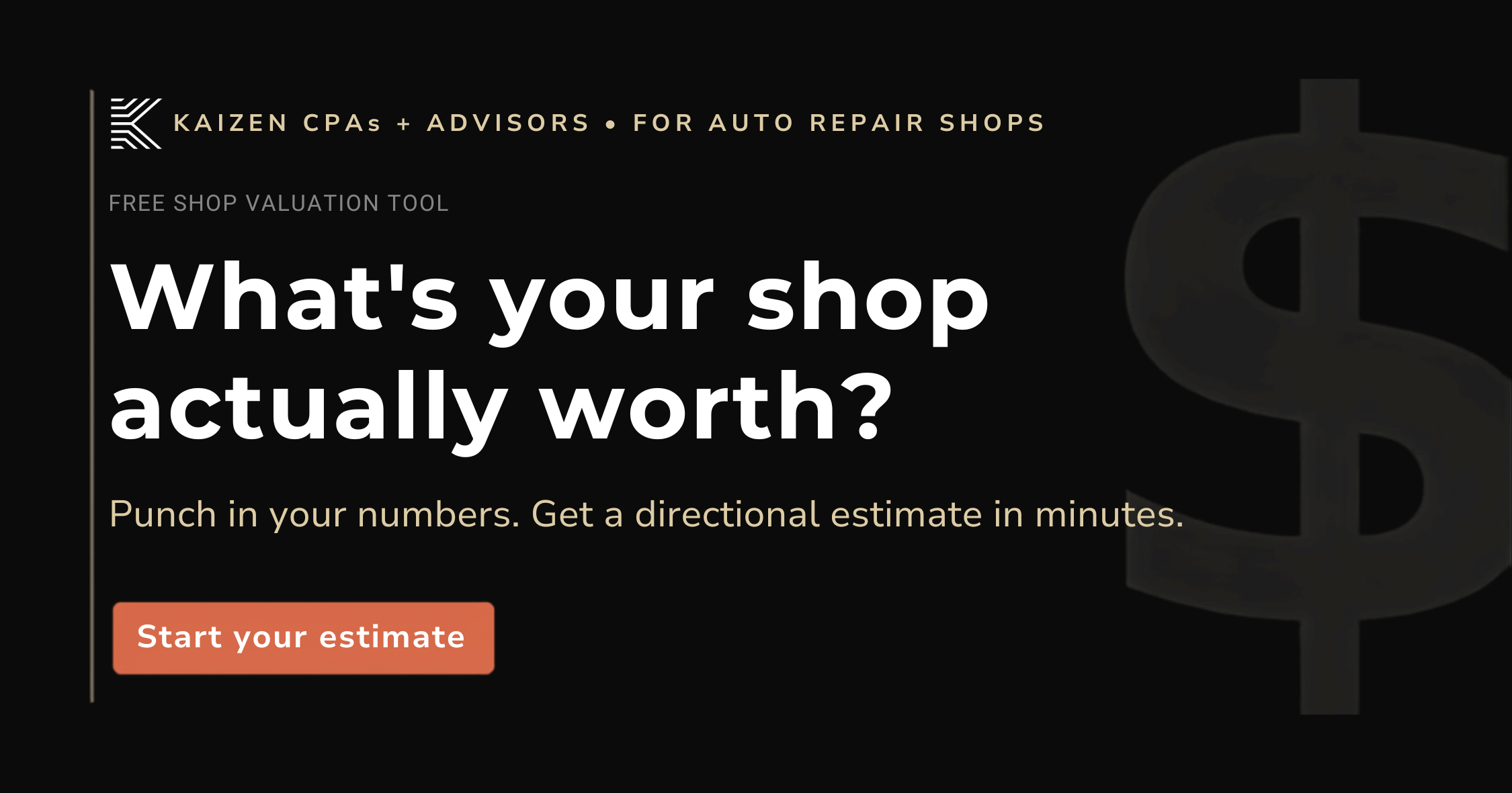 Auto Repair Shop Valuation Tool